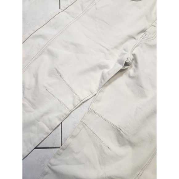 Free People We The Free Good Luck Mid-Rise Barrel Jeans - Size: 28 White New - Picture 9 of 10